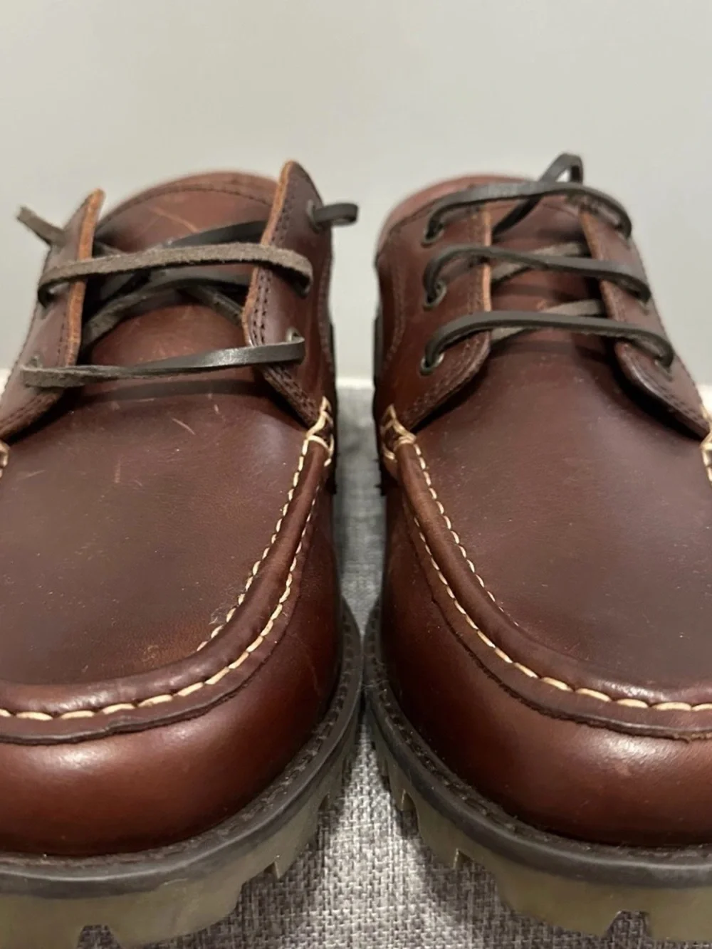 Samuel Windsor Men's Leather Lace-up Boat Deck Shoes Size 10.5
